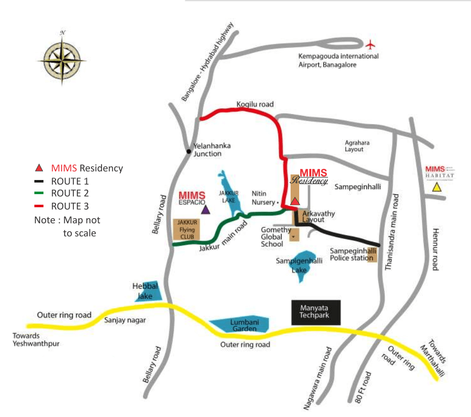 MIMS Residency 2 Bhk Flat / Apartment for Sale in Thanisandra